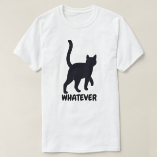 Camiseta Whatever Black Cat Design