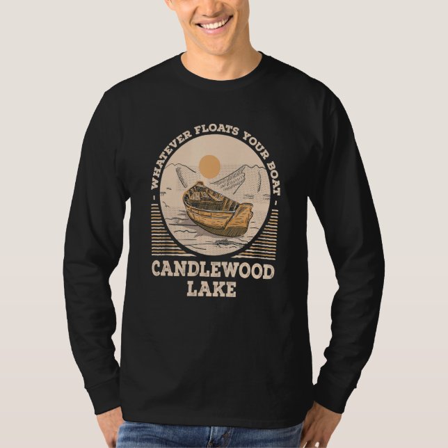 Camiseta Whatever Floats Your Boat Candlewood Lake Motivati (Frente)