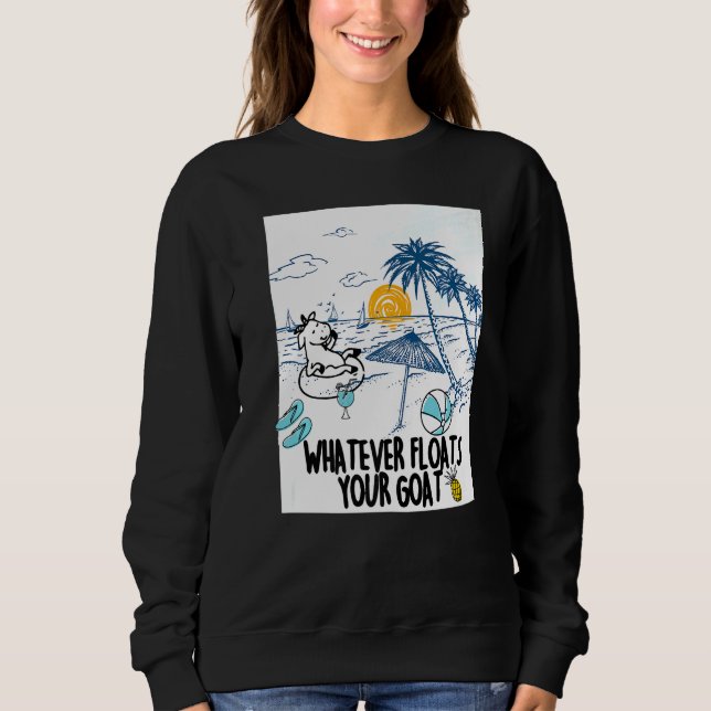 Camiseta Whatever Floats Your Goat Goat river floating (Frente)
