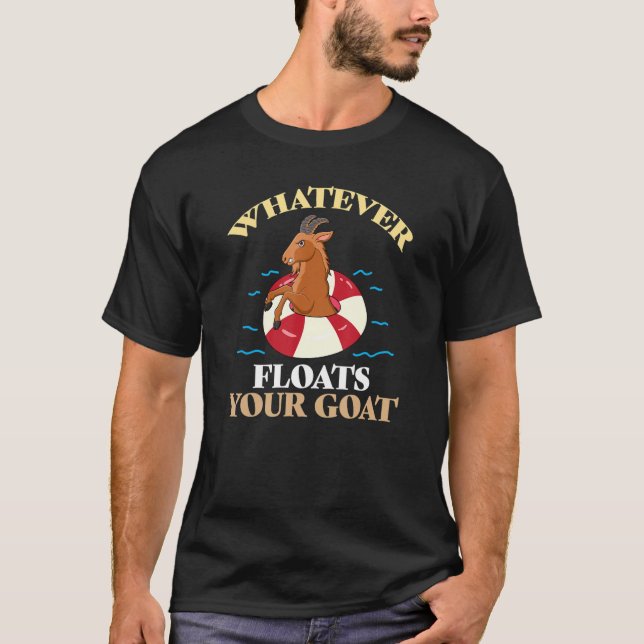 Camiseta Whatever Floats Your Goat Summer Float Trip   Anim (Frente)