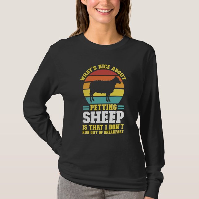 Camiseta what's nice about petting sheep farming animal (Frente)
