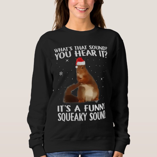 Camiseta What's That Sound You Hear It Squirrel Santa Hat C (Frente)