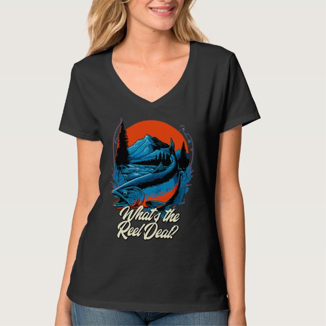 Camiseta What's the Reel Deal Lakes Fishing Lagoon Fisherma (Frente)
