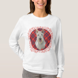 Camiseta Wheaten Scottish Terrier no Tartan