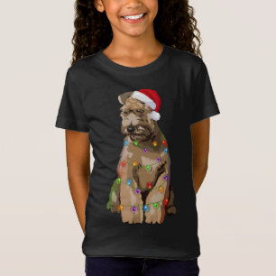 Camiseta Wheaten Terrier Christmas Lights Xmas Dog Lover