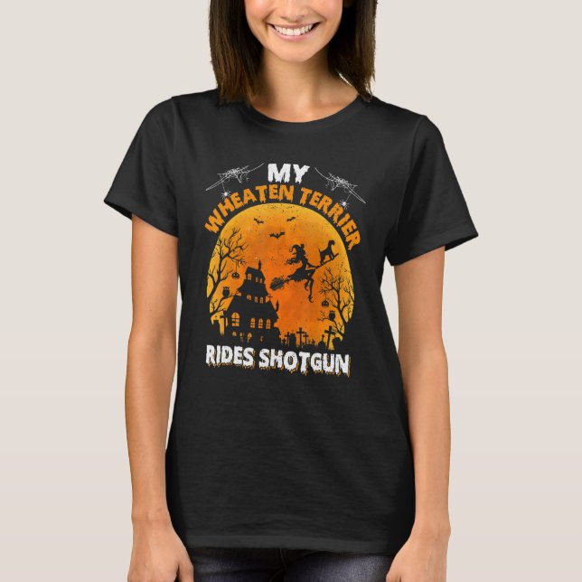 Camiseta Wheaten Terrier Ride Shotgun Wheaten Terrier Dog H (Frente)