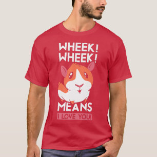 Camiseta Wheek Quer Dizer Que Te Amo Um Animal De Porco