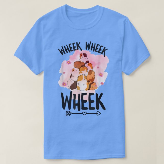 Camiseta Wheek Wheek Wheek Design for a Guinea Pig Lover  (Frente do Design)