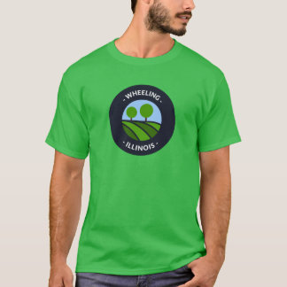 Camiseta Wheeling Illinois Hills and Trees Oversized