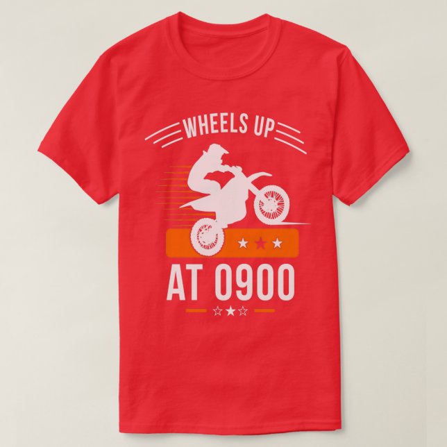 Camiseta Wheels up at 0900 KTM Orange  (Frente do Design)