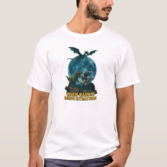 Camiseta When Cardio Meets Extinction | Funny Dinosaur (Frente)