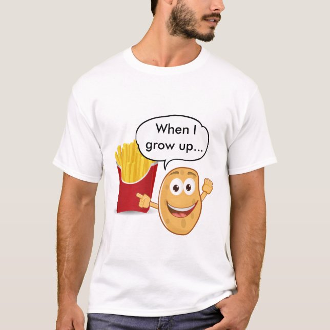 Camiseta When I Grow Up... Funny Potato and Fries (Frente)