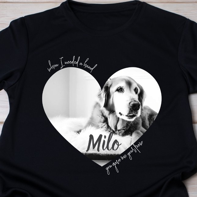 Camiseta When I Needed a Hand You Gave Me Your Paw Dog (Criador carregado)