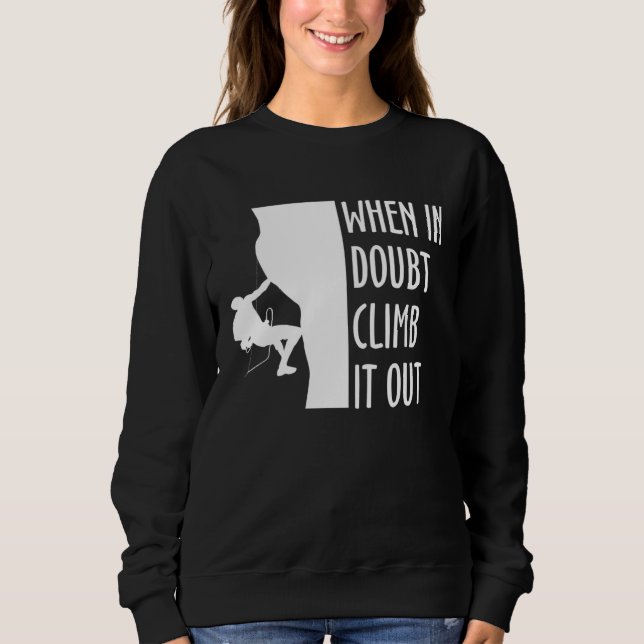 Camiseta When In Doubt Climb It Out Climber Sport Climbing (Frente)