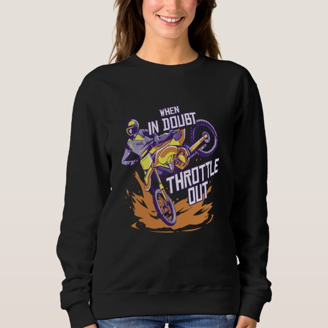 Camiseta When In Doubt Throttle Out Enduro Motocross (Frente)