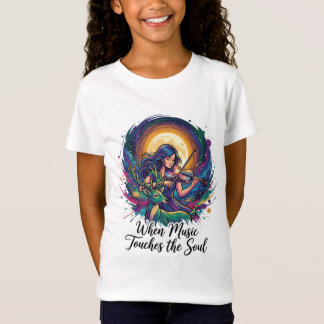 Camiseta When Music Touches the Soul – Violin Art