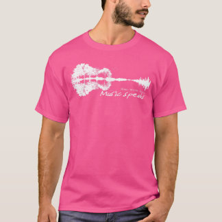 Camiseta When Words Fail Music Speaks Guitar Music Literary