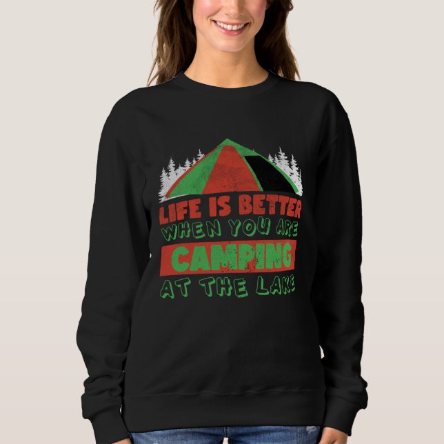Camiseta When You Are Camping At The Lake Camping Meme (Frente)