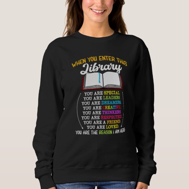 Camiseta When You Enter This Library Reading Book Worms Rea (Frente)