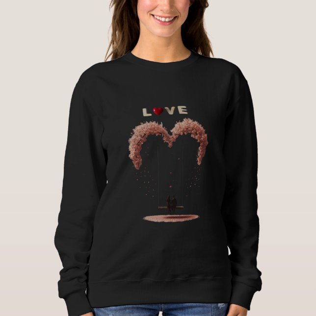 Camiseta Where Love Gently Falls Petals Between Two Hearts  (Frente)