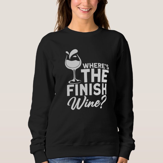 Camiseta Where´s The Finish Wine I  Wine Alcohol White Wine (Frente)