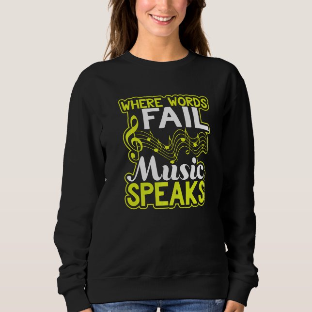 Camiseta Where Words Fail Music Speaks  Musician (Frente)