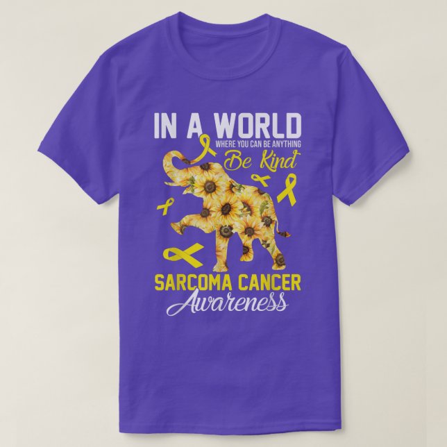 Camiseta Where You Can Be Anything Be Kind Bone Cancer Awar (Frente do Design)