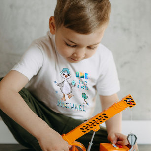 Camiseta Whimical Watercolor First Birthday "Bobo Goose"