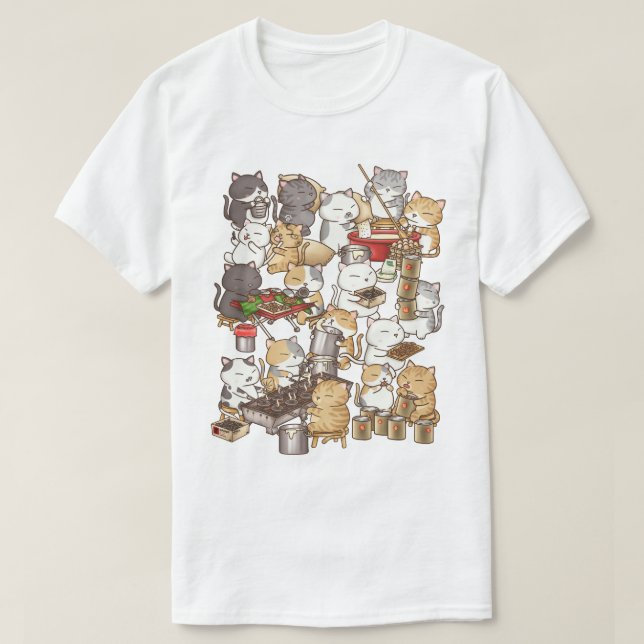 Camiseta Whimsic Cat Fazer Kuih Kapit (Frente do Design)