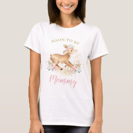 Camiseta Whimsic Sweet Deer Blush Floral em breve para ser