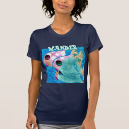 Camiseta Whimsical Abstract Fish Trio Blue Personalized