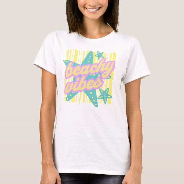 Camiseta Whimsical Beach Seashells (Frente)