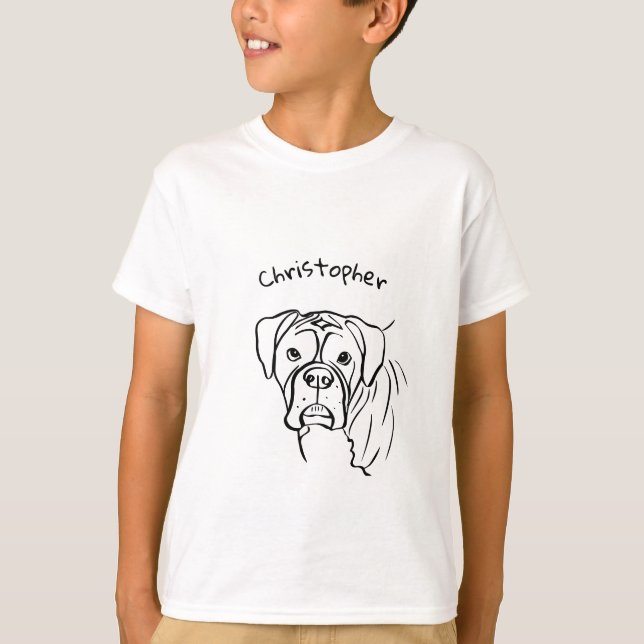 Camiseta Whimsical Boxer: Texto Editável (Frente)