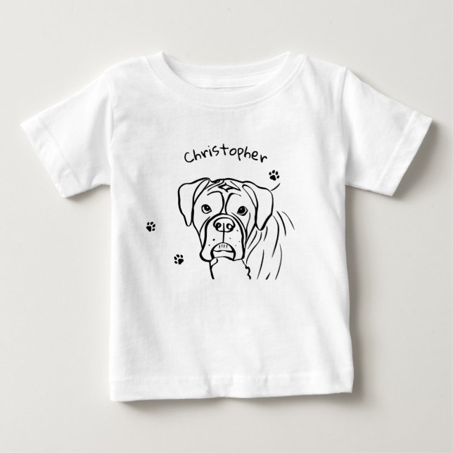 Camiseta Whimsical Boxer: Texto Editável (Frente)