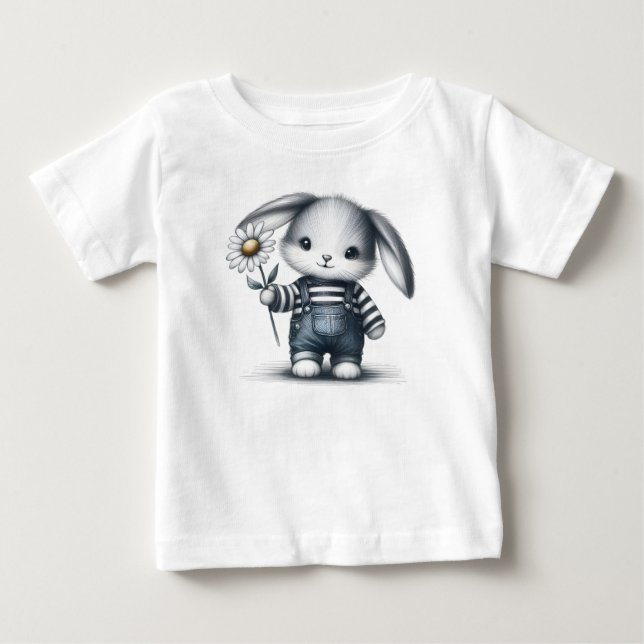 Camiseta Whimsical Boy Bunny (Frente)