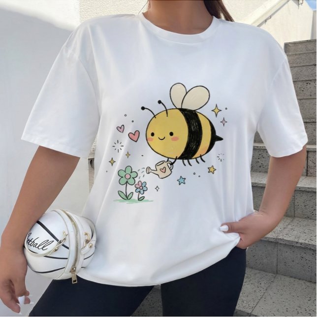Camiseta  Whimsical Bumblebee Nature Lover  (Criador carregado)