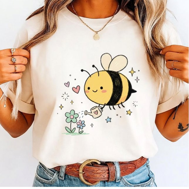 Camiseta  Whimsical Bumblebee Nature Lover  (Criador carregado)