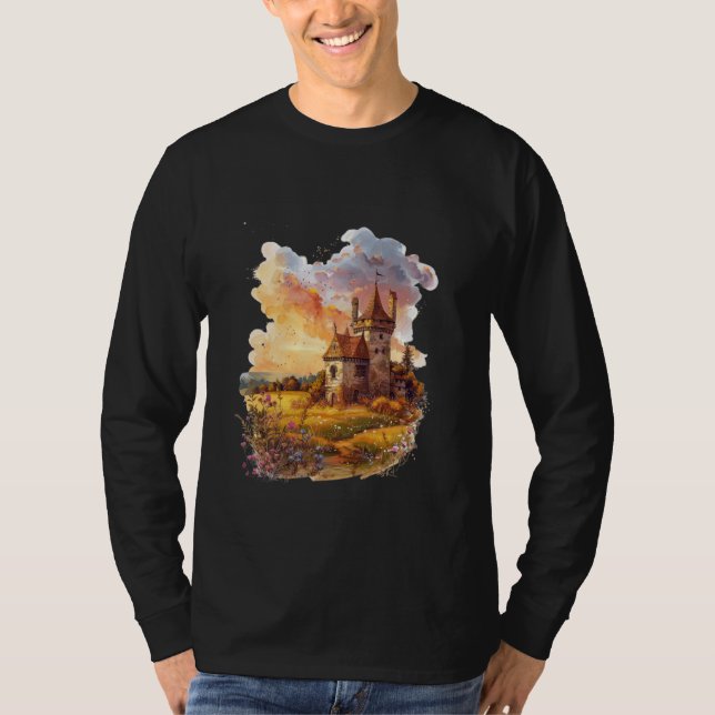 Camiseta Whimsical Castle Fairytale Art Fantasy (Frente)