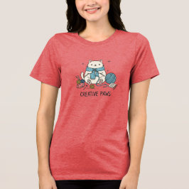 Camiseta Whimsical Cat Crafter Knitting Summer Edition