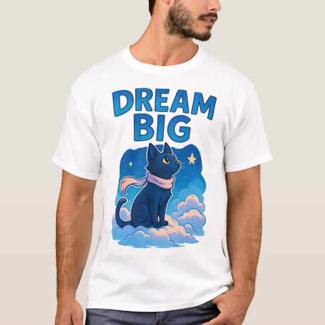 Camiseta Whimsical Clouds & Stars Artwork (Frente)