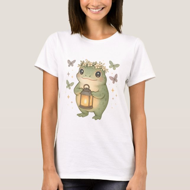 Camiseta Whimsical Cottagecore Frog (Frente)
