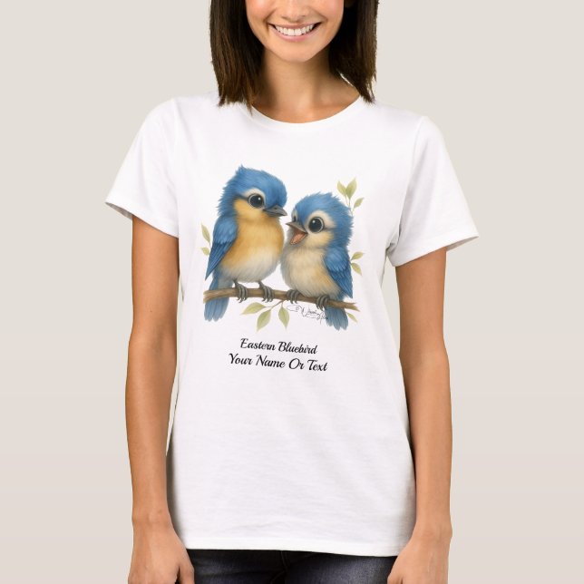 Camiseta Whimsical Eastern Bluebird (Frente)