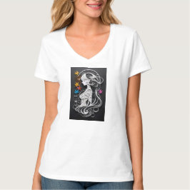 Camiseta "Whimsical Floral Maiden"