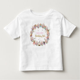 Camiseta Whimsical flower fairy garden birthday 
