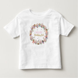 Camiseta Whimsical flower fairy garden birthday 