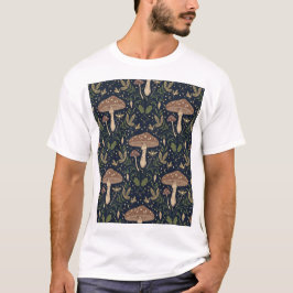 Camiseta Whimsical Forest Mushrooms Seamless Botan Pattern