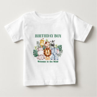 Camiseta Whimsical Jungle Safari Animal Birthday