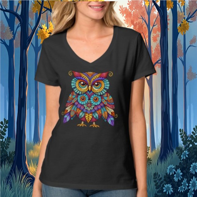Camiseta Whimsical Owl (Criador carregado)