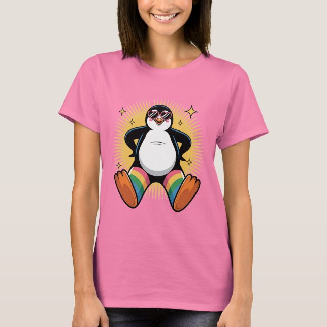 Camiseta Whimsical Penguin Caroon (Frente)