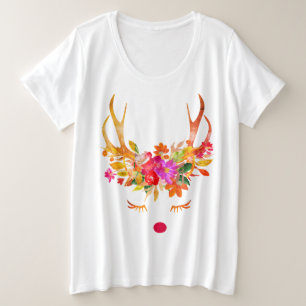 Camiseta Whimssic Boho Reindeer Holiday Love